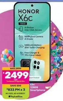 Game HONOR X6c 128GB Smartphone offer