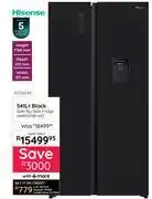 Bradlows Hisense 541L Black Side By Side Fridge H680SMIB-WD 10306058 offer
