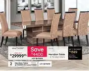 Bradlows Meridian Table + 8 Meridian Chairs Combo offer