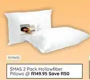 Bradlows Sleepmasters 2 Pack Hollowfiber Pillows 10119630 offer