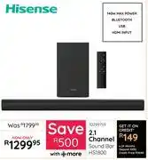 Bradlows Hisense 2.1 Channel Sound Bar HS1800 10299759 offer