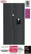Bradlows Defy 555Ltr Metallic Side By Side Fridge DFF647-WD 10306035 offer