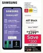 Bradlows 0Samsung Galaxy A07 Black Dual Sim 10308543 offer