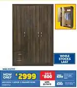 Russells Jackson 3 Door 2 Drawer Robe 10281114 offer