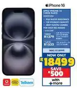 Russells Apple iPhone 16 128GB Smartphone (Black) 10300354 offer
