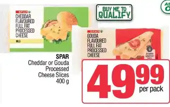 SPAR Cheddar or Gouda Processed Cheese Slices