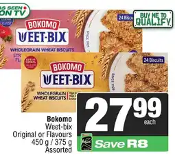 Spar Savemor Bokomo Weet-bix Original or Flavours Assorted offer