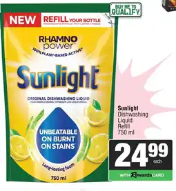 Spar Savemor Sunlight Dishwashing Liquid Refill offer
