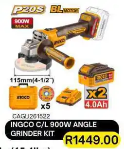 Legacy Industrial Supplies Ingco cordless 900w angle grinder kit offer