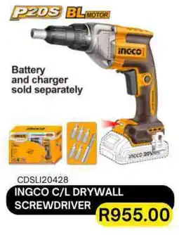 Legacy Industrial Supplies Ingco cordless drywall screwdriver offer