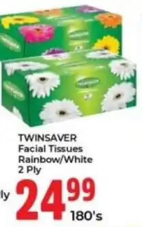 Elite Cash & Carry Twinsaver Facial Tissues Rainbow/ White 2 Ply offer