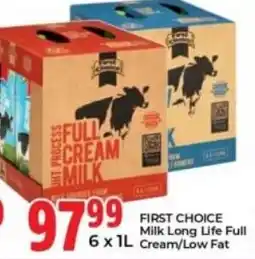Elite Cash & Carry First Choice Milk Long Life Full Cream/ Low Fat offer