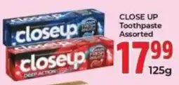 Elite Cash & Carry Close Up Toothpaste Assorted offer
