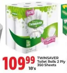 Elite Cash & Carry Twinsaver Toilet Rolls 2 Ply 350 Sheets offer