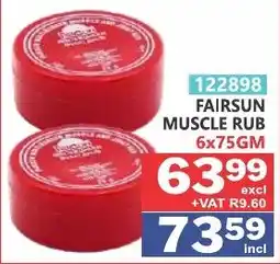 Arrow Cash And Carry Fairsun muscle rub offer