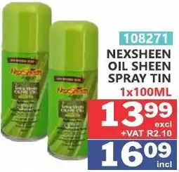 Arrow Cash And Carry Nexsheen oil sheen spray tin offer