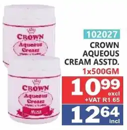 Arrow Cash And Carry Crown aqueous cream offer