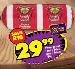 Shoprite Thompsons Family Value French Polony offer