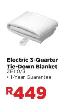 House & Home Electric 3-Quarter Tie-Down Blanket offer