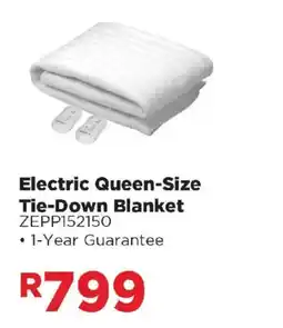 House & Home Electric Queen-Size Tie-Down Blanket offer