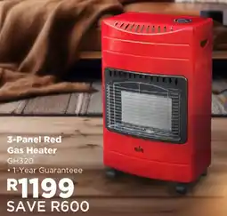 House & Home Alva 3-Panel Red Gas Heater offer