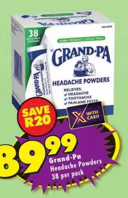 MediRite Grand-Pa Headache Powders offer