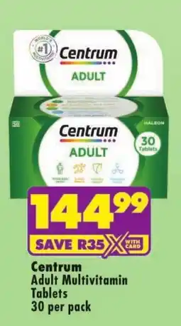 MediRite Centrum Adult Multivitamin Tablets offer