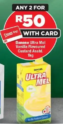 OK MiniMark Danone Ultra Mel Vanilla Flavoured Custard offer