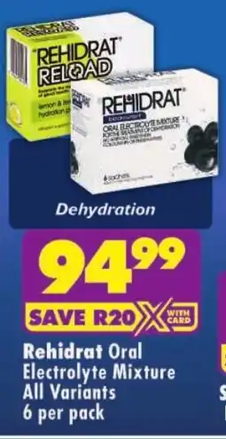 MediRite Rehidrat Oral Electrolyte Mixture All Variants offer