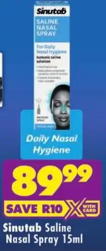 MediRite Sinutab Saline Nasal Spray offer