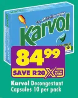 MediRite Karvol Decongestant Capsules offer
