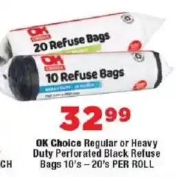 OK MiniMark OK Choice Regular or Heavy Duty Perforated Black Refuse Bags offer