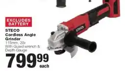 Build It Steco Cordless Angle Grinder offer