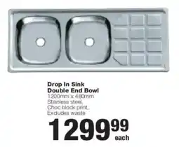 Build It Drop In Sink Double End Bowl offer