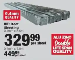 Build It IBR Roof Sheeting offer