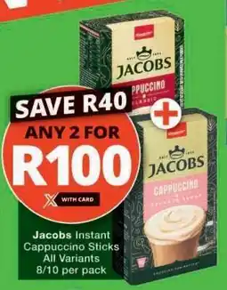 Checkers Jacobs Instant Cappuccino Sticks offer