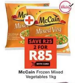 Checkers McCain Frozen Mixed Vegetables 1kg offer