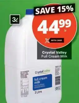 Checkers Crystal Valley Full Cream Milk offer