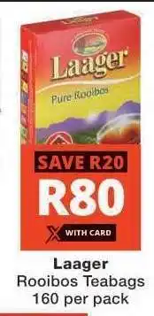Checkers Laager Rooibos Teabags offer