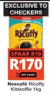 Checkers Nescafé Ricoffy Kitskoffie 1kg offer