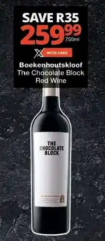 Checkers Boekenhoutskloof The Chocolate Block Red Wine offer