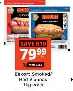 Checkers ESKORT SMOKED/RED VIENNAS offer