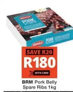 Checkers BRM Pork Belly Spare Ribs 1kg offer