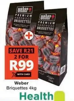 Checkers Weber Briquettes 4kg offer