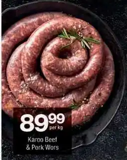 Checkers Karoo Beef & Pork Wors offer