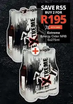 Checkers Extreme Energy Cider NRB 6x275ml offer