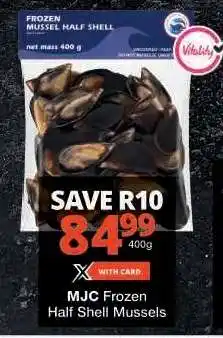 Checkers MJC Frozen Half Shell Mussels offer