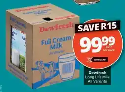 Checkers Dewfresh Long Life Milk offer