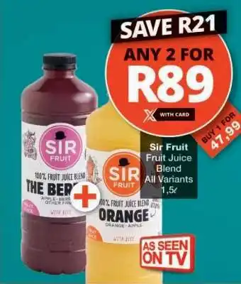 Checkers Sir Fruit Fruit Juice Blend offer
