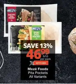 Checkers Mezé Foods Pita Pockets offer